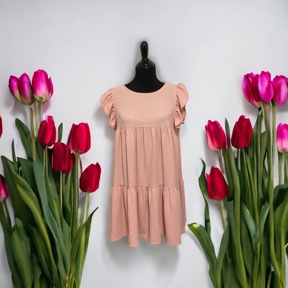 The Impeccable Pig Dresses & Skirts - Boutique Pastel Pink Ruffle Dress (L)